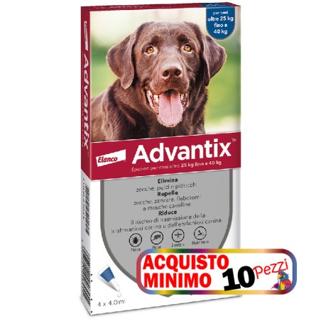ELANCO ADVANTIX 25/40  KG  4 PIPETTE acquisto minimo 10pz