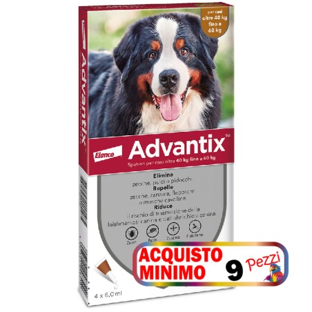 ELANCO ADVANTIX 40-60  KG  4 PIPETTE acquisto minimo 9pz