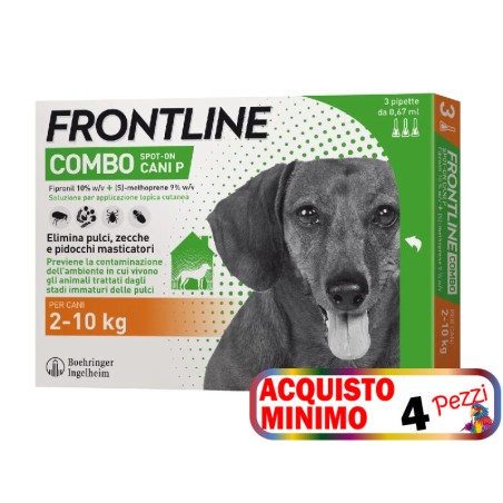 FRONTLINE FRONTLINE COMBO SPOT ON CANI  2-10 KG 3 PIPETTE acquisto minimo 4pz