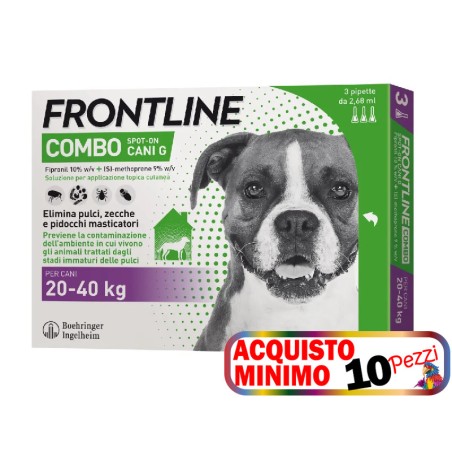 FRONTLINE FRONTLINE COMBO SPOT ON CANI 20-40 3 PIPETTE acquisto minimo 10pz