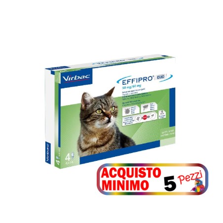 VIRBAC EFFIPRO DUO GATTI 4 PIPETTE SPOT ON acquisto minimo 5pz