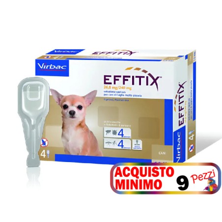 VIRBAC EFFITIX 4 PIPETTE CANI 1,5-4 KG acquisto minimo 9pz