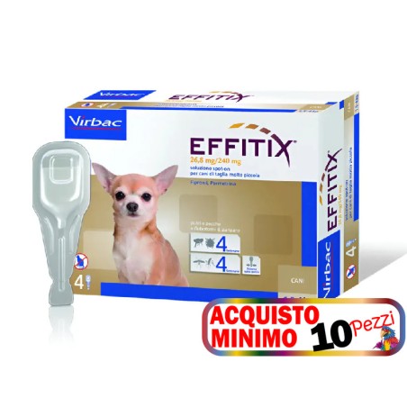 VIRBAC EFFITIX 4 PIPETTE CANI 1,5-4 KG acquisto minimo 10pz