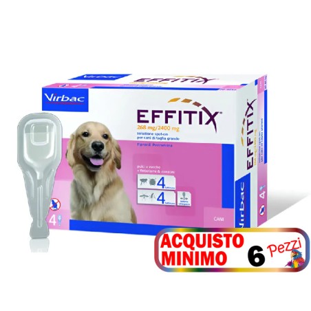 VIRBAC EFFITIX 4 PIPETTE CANI 20-40 KG acquisto minimo 6pz