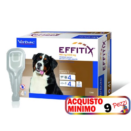 VIRBAC EFFITIX 4 PIPETTE CANI 40-60 KG acquisto minimo 9pz