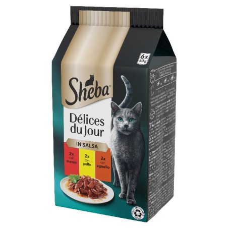 MARS SHEBA DU JOUR MANZO POLLO AGNELLO SALSA 6X50 GR