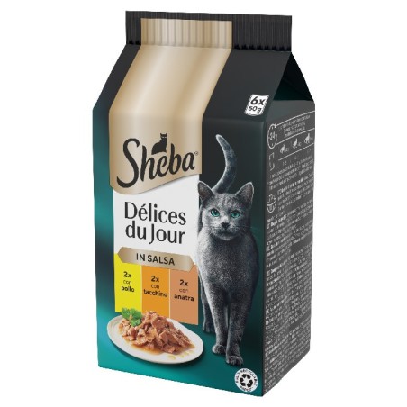 MARS SHEBA DU JOUR POLLO TACCHINO ANATRA SALSA 6X50 GR