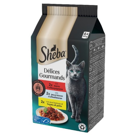 MARS SHEBA Delice Gourmands TASTE OF PARIS 6X50 GR