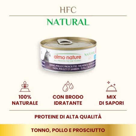 ALMO ALMO NATURE HFC GR.150 TONNO POLLO E PROSCIUTTO..