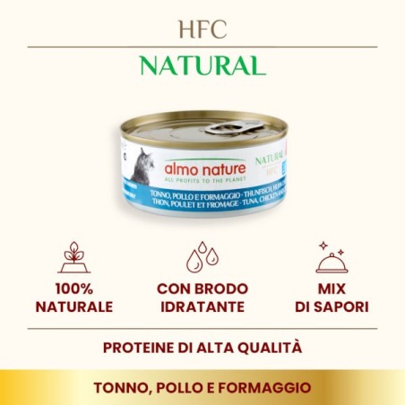 ALMO ALMO NATURE HFC GR.150 TONNO, POLLO E FORMAGGIO..