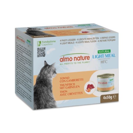 ALMO ALMO NATURE LIGHT MEAL FILETTO DI TONNO E GAMBERETTI  MULTIPACK 4X50 GR