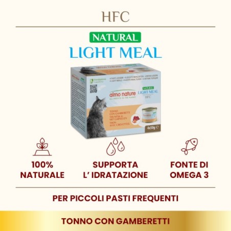 ALMO ALMO NATURE LIGHT MEAL FILETTO DI TONNO E GAMBERETTI  MULTIPACK 4X50 GR