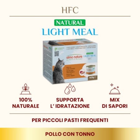 ALMO ALMO NATURE LIGHT MEAL POLLO E TONNO 4X50 GR