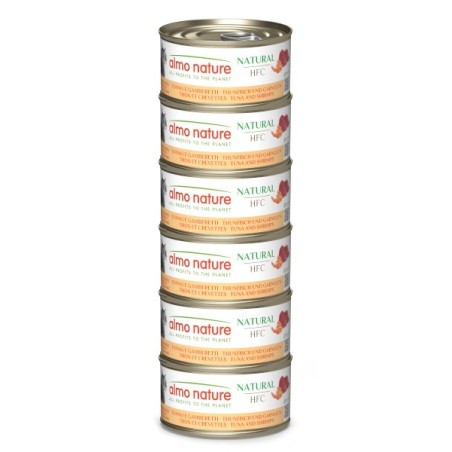 ALMO ALMO NATURE GR.70 TONNO E GAMBERETTI X6 lattine