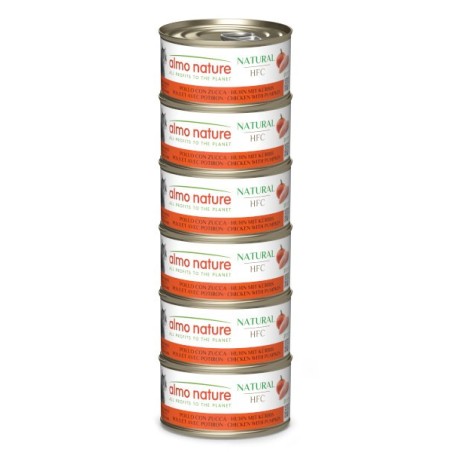 ALMO ALMO NATURE GR.70 POLLO E ZUCCA X6 lattine