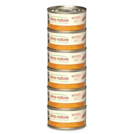 ALMO ALMO NATURE GR.70 KITTEN POLLO X6 lattine