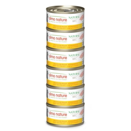 ALMO ALMO NATURE GR.70 FILETTI DI POLLO X6 LATTINE