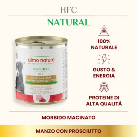 ALMO ALMO NATURE CANE GR.290 MANZO PROSCIUTTO  
