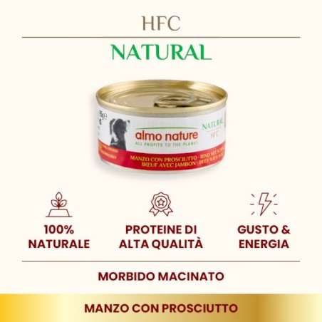 ALMO ALMO NATURE CANE HFC  GR.95 MANZO PROSCIUTTO 