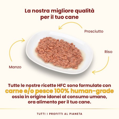 ALMO ALMO NATURE CANE HFC  GR.95 MANZO PROSCIUTTO 