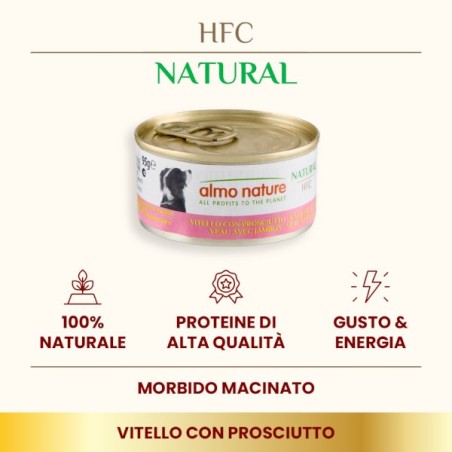 ALMO ALMO NATURE CANE HFC  GR.95 VITELLO PROSCIUTTO 