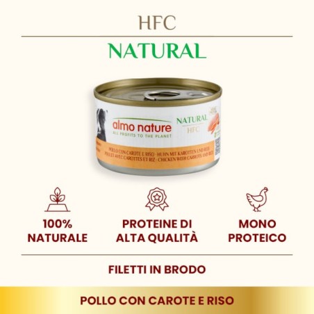 ALMO ALMO NATURE CANE HFC  GR.95 POLLO CAROTE RISO 