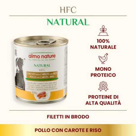 ALMO ALMO NATURE CANE GR.280 POLLO CAROTE RISO 
