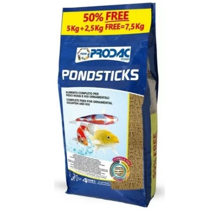 PRODAC PRODAC POND STICK SACCO  KG.5 +2,5 GRATIS