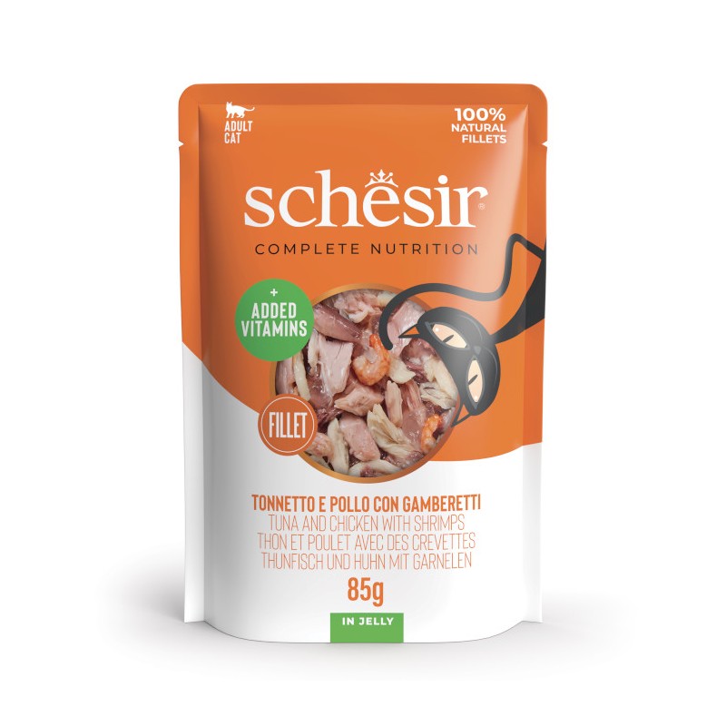 SCHESIR BUSTA GR 85 TONNO POLLO GAMBERETTI