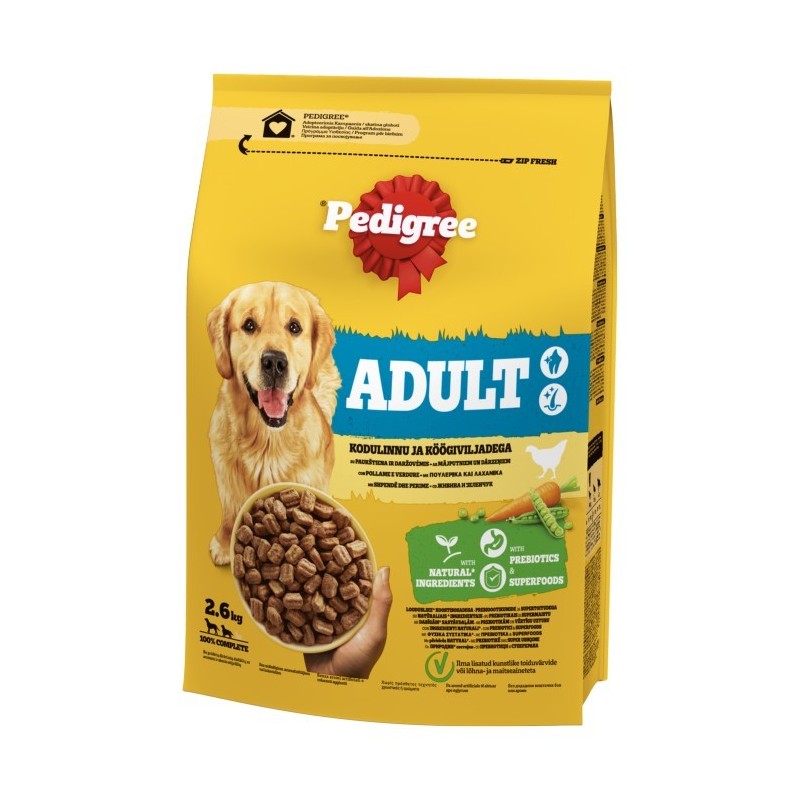 PEDIGREE ADULT KG.2,6 POLLAME VERDURE