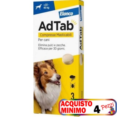 ELANCO AdTab COMPRESSE MASTICABILI PER Cani da 22 – 45 Kg *acquisto minimo 4pz*