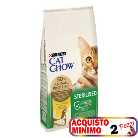 NESTLE' PURINA CAT CHOW STERELISED POLLO 10KG *acquisto minimo 2pz*