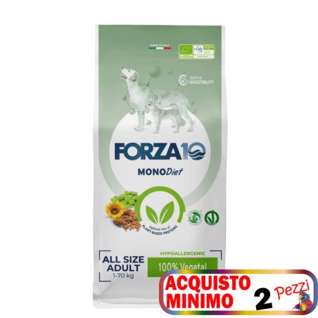 SANYPET FORZA 10 100% Vegetal All Size Adult KG. 10 *acquisto minimo 2 sacchi*prezzo riferito alla singola confezione*