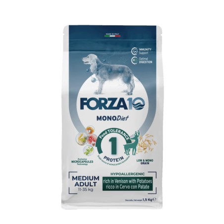 SANYPET FORZA 10 SECCO CANE MEDIUM DIET AL CERVO E PATATE 1.5 KG