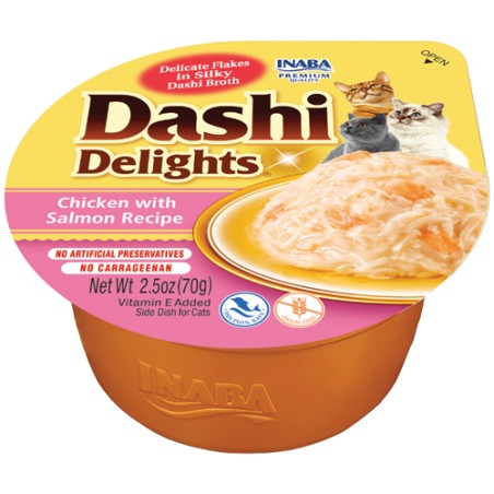 INABA DASHI DELIGHTS POLLO SALMONE GR 70