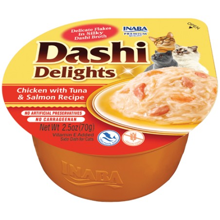 INABA DASHI DELIGHTS POLLO TONNO SALMONE GR 70