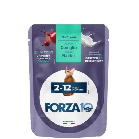 SANYPET FORZA 10 softpatè bustina 80gr KITTEN CONIGLIO