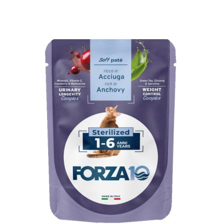 SANYPET FORZA 10 softpatè bustina 80gr STERILIZED ACCIUGA