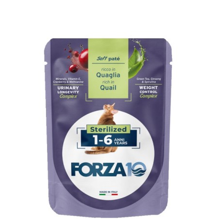 SANYPET FORZA 10 softpatè bustina 80gr STERILIZED QUAGLIA