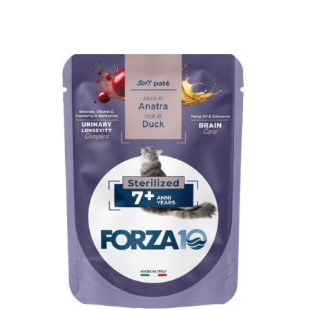 SANYPET FORZA 10 softpatè bustina 80gr STERILIZED 7+ ANATRA