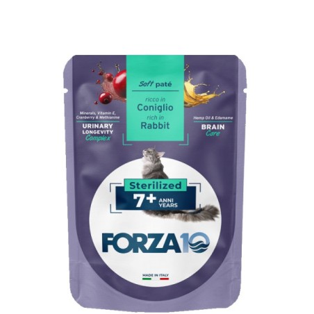 SANYPET FORZA 10 softpatè bustina 80gr STERILIZED 7+ CONIGLIO