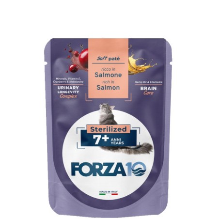 SANYPET FORZA 10 softpatè bustina 80gr STERILIZED 7+ SALMONE