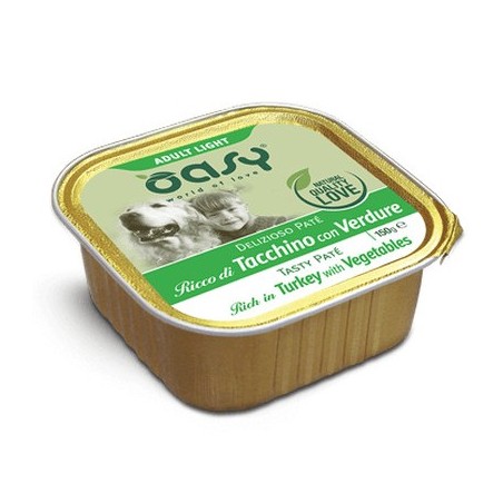 OASY OASY DOG PATE' GR.150 light TACCHINO verdure