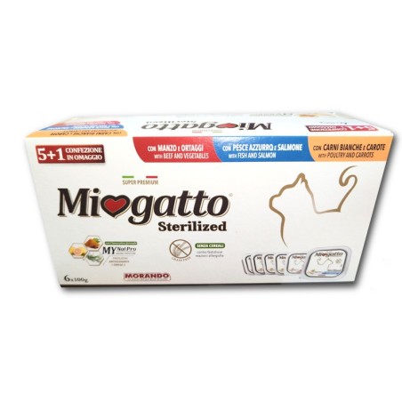 MORANDO Miogatto vaschetta sterilized multipack 6x100gr