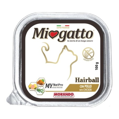 MORANDO Miogatto vaschetta GRAINFREE hairball pollo 100gr