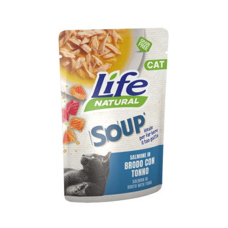 LIFE PET CARE LIFE CAT SOUP 60gr SALMONE in brodo con TONNO