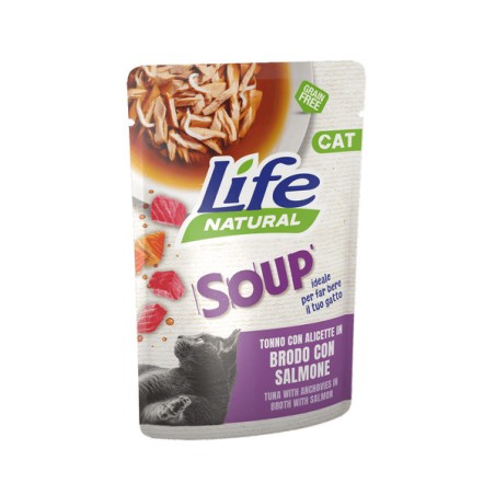 LIFE PET CARE LIFE CAT SOUP 60gr TONNO ALICETTE in brodo con SALMONE