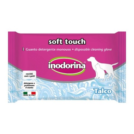 PET VILLAGE INODORINA SOFTTOUCH guanto detergente TALCO
