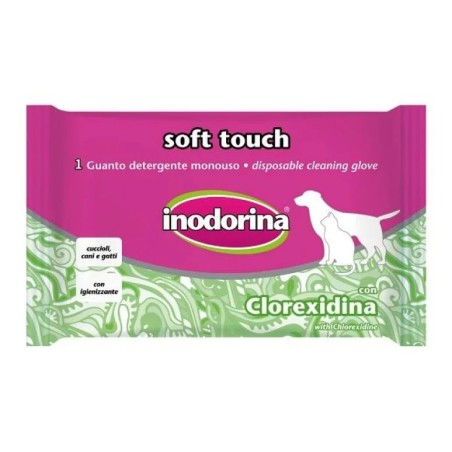 PET VILLAGE INODORINA SOFTTOUCH guanto detergente CLOREXIDINA