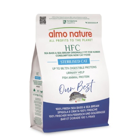 ALMO ALMO NATURE HFC OurBest CAT 300gr ADULT STERILISED SPIGOLA ORATA fresche
